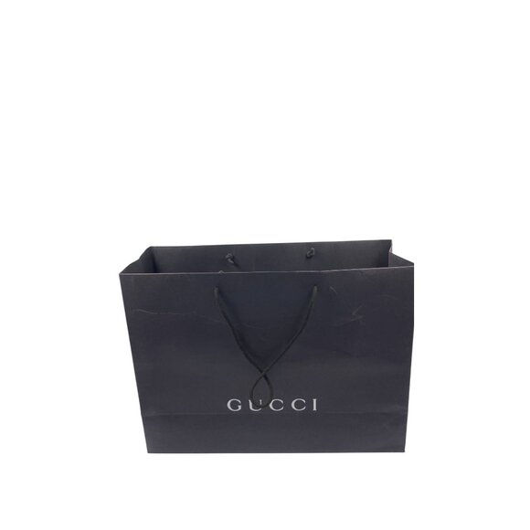 Gucci Black Paper Shopping Bag With Rope Handles - Picture 1 of 3
